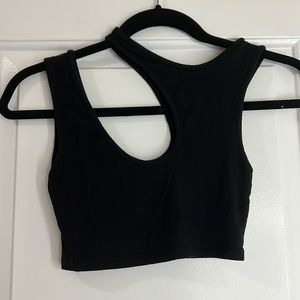 Black cut out top